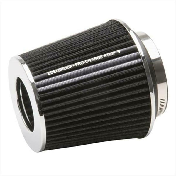 Edelbrock Air Filter - Black- Chrome E11-43640